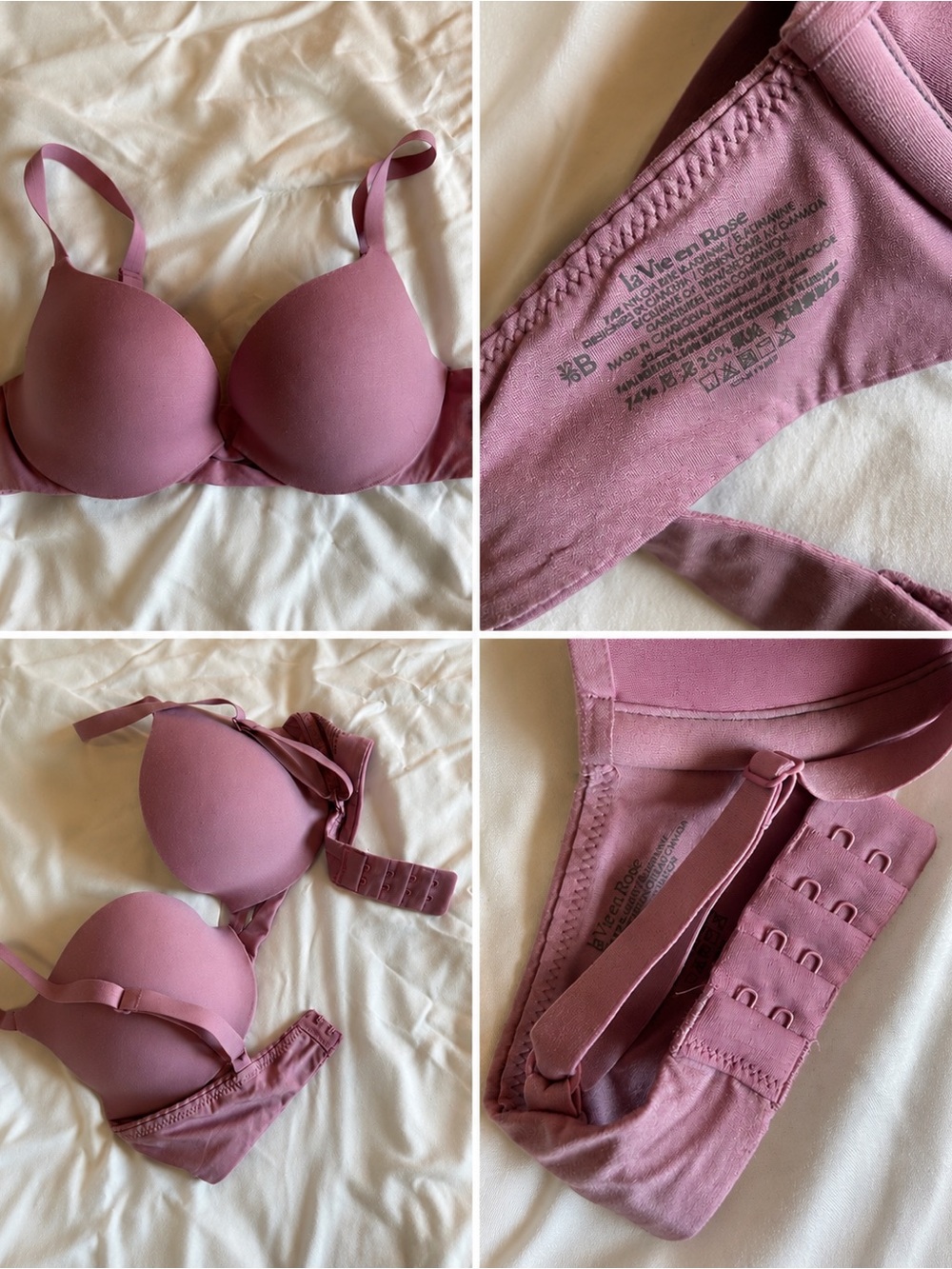 La Vie en Rose Mauve Pink T-Shirt Bra - Smooth Lightly Padded Support